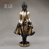 Brass Buddha Standing, Deep Black and Smooth Finish 42"