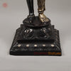 Brass Ardhanarishwara Standing, Shiv and Parvati as One, Black Patina & Gold Finish, 40"