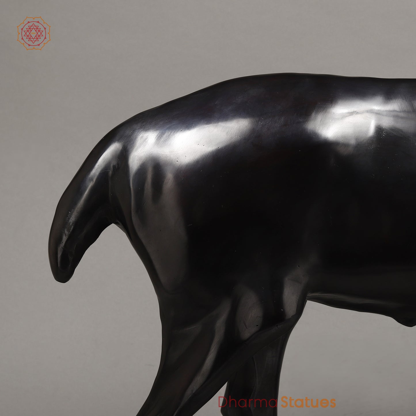 Brass Deer, Black Patina with Golden Finish, 35.5"