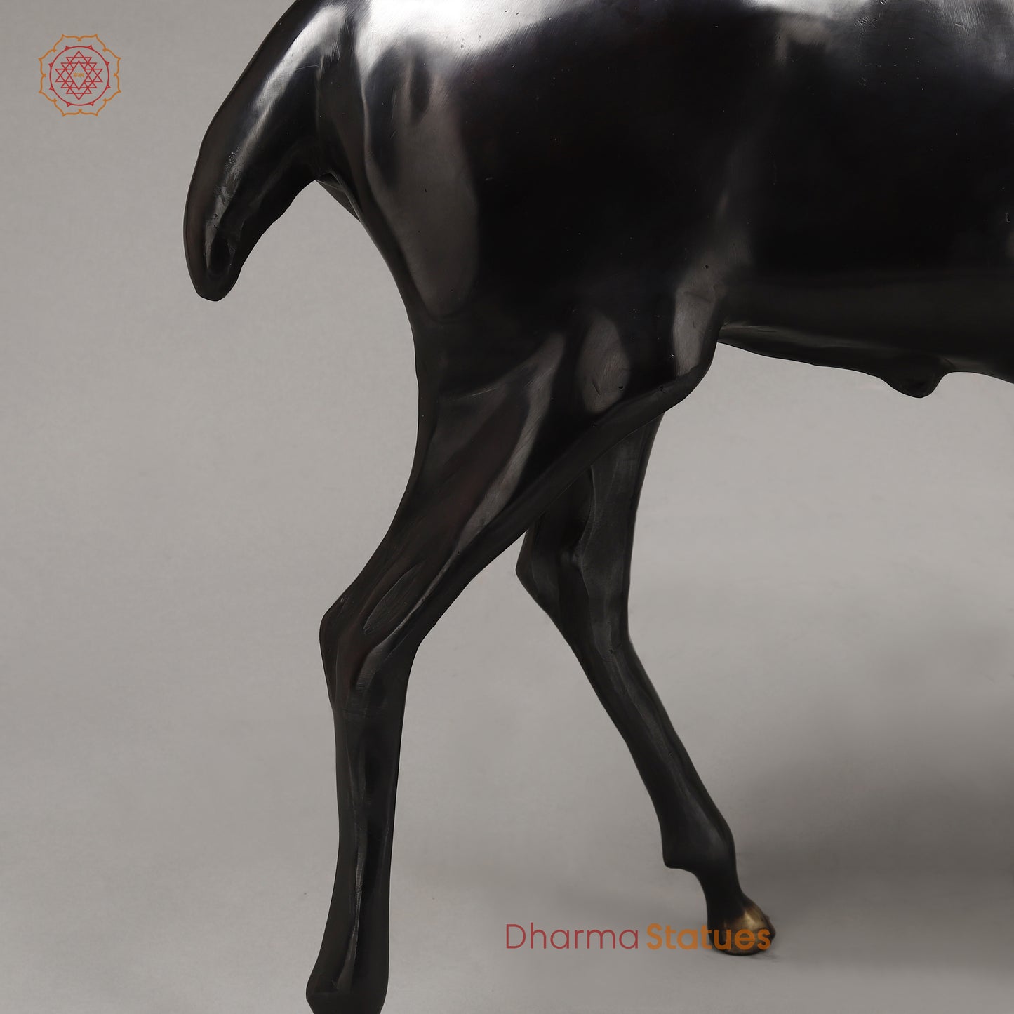 Brass Deer, Black Patina with Golden Finish, 35.5"