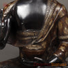 Brass Buddha seated in Blessing Posture, Black Patina & Copper Finish, 38"