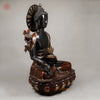 Brass Buddha Medicine Posture, Deep Black and Rich copper Finish 34"