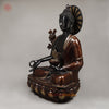 Brass Buddha Medicine Posture, Deep Black and Rich copper Finish 34"