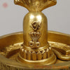 Brass Mahakaleshwar Lingam, Fine Golden Finish, 8"