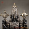 Brass Tirupati Balaji Standing, Deep Black Finish 47"