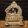 Brass Vishnu Resting on Sheshnag Throne – Lakshmi, Brahma, and Dashavatar Ensemble, Fine Golden Finish, 26"