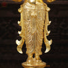 Brass Lord Surya Idol, The Radiant Deity of Time and Illumination, Glazing Gold Finish 36"