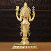 Brass Lord Surya Idol, The Radiant Deity of Time and Illumination, Glazing Gold Finish 36"