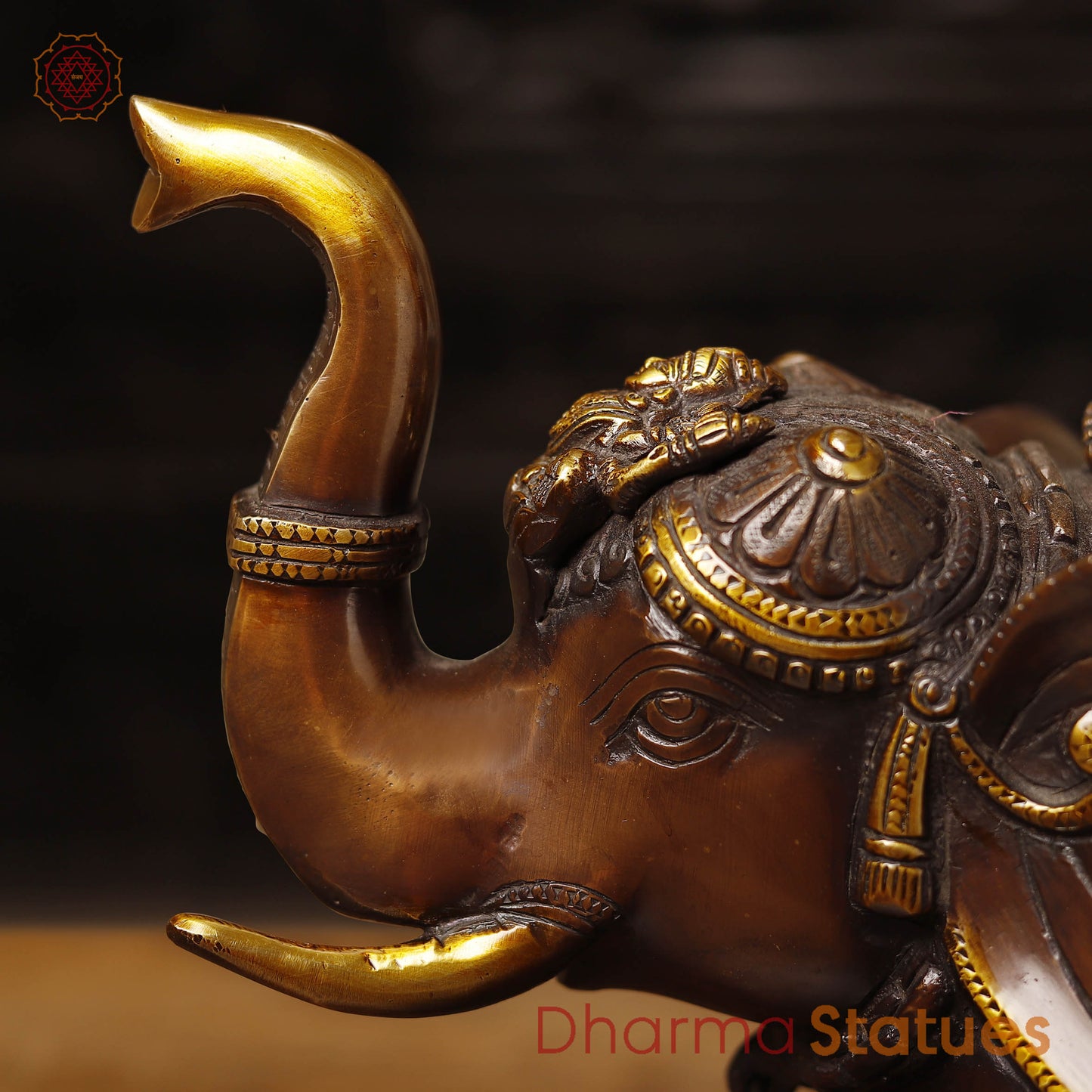 Brass Lakshmi Statue, Ashtalakshmi Ensemble, Bronze and Golden Finish 15"