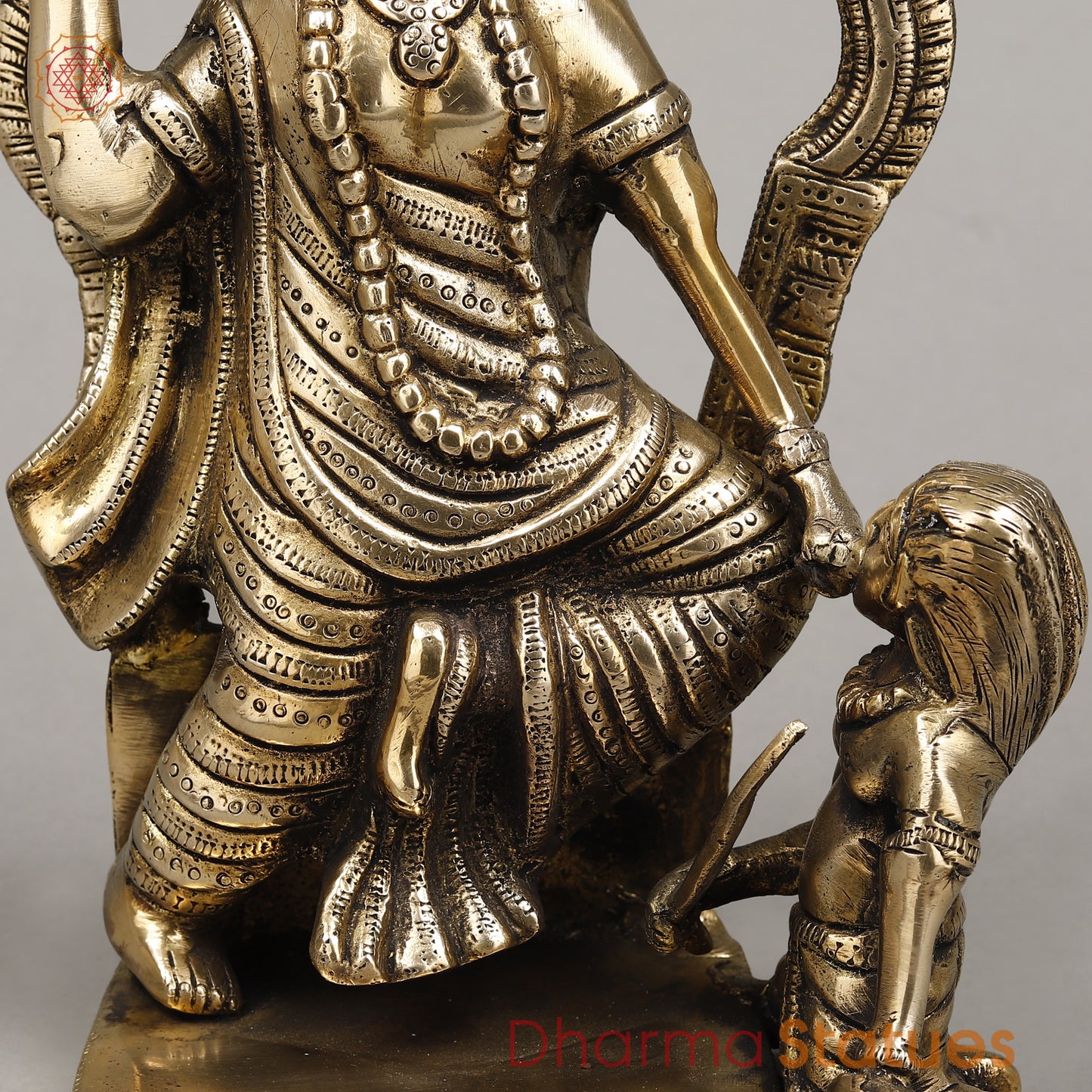 Brass Bagalamukhi Devi, Fine Golden Finish, 13.5"