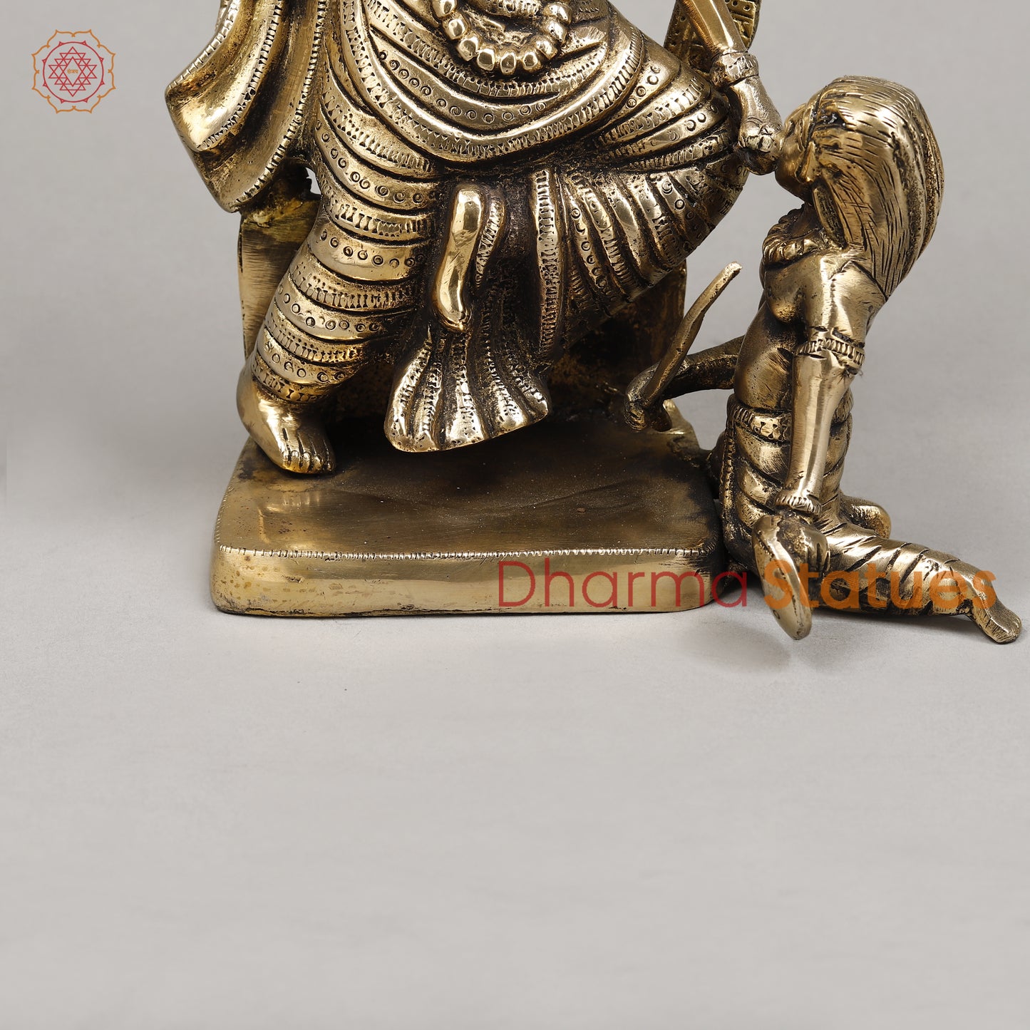 Brass Bagalamukhi Devi, Fine Golden Finish, 13.5"