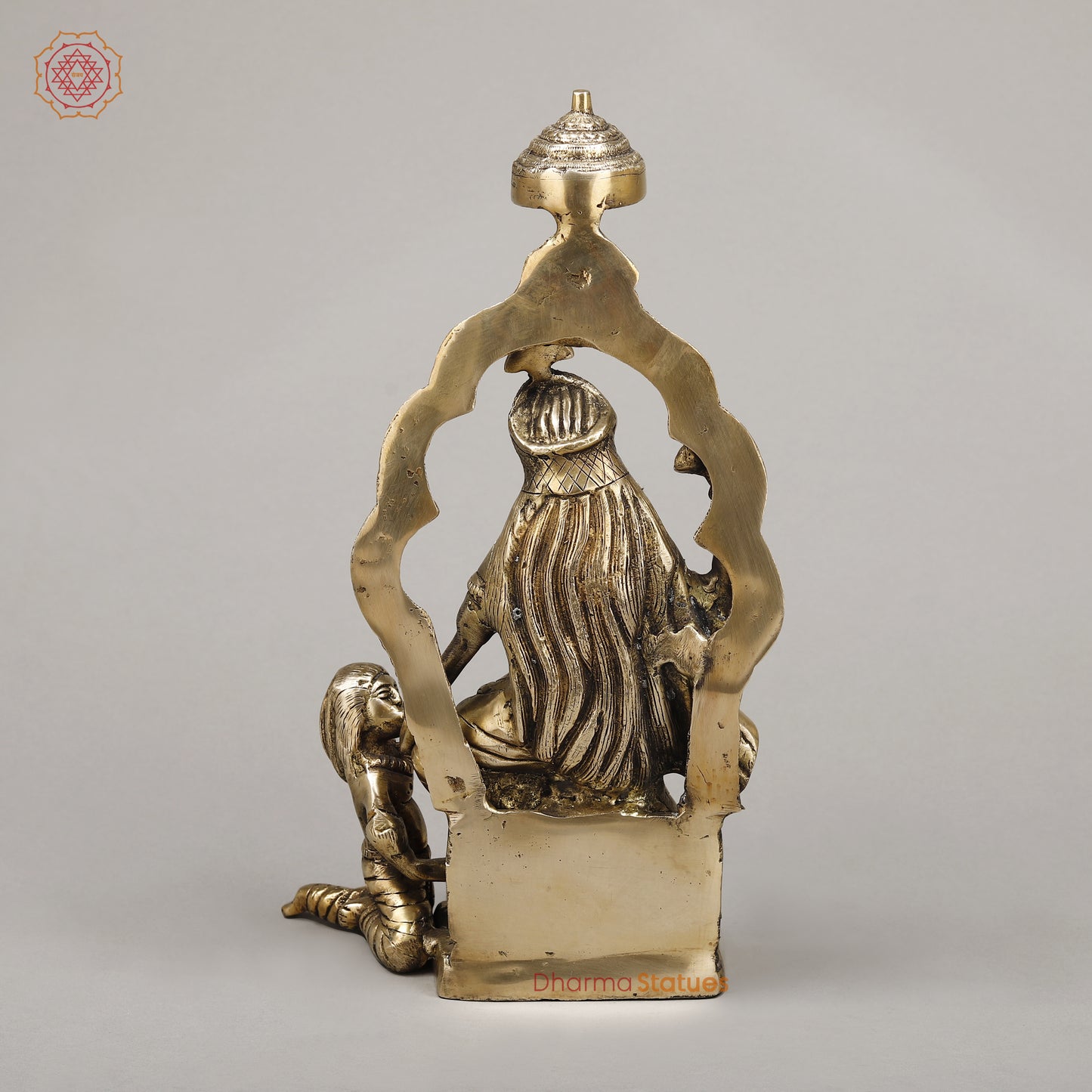 Brass Bagalamukhi Devi, Fine Golden Finish, 13.5"