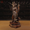 Brass Ardhanarishwar Idol, Timeless Unity, Copper Finish with Golden Hues, 17.5"