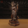 Brass Ardhanarishwar Statue, Standing, Copper Finish 17.5"  side view