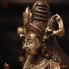 Brass Ardhanarishwar Idol, Timeless Unity, Copper Finish with Golden Hues, 17.5"