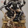 Brass Vishnu seated (Maha Abhishekam Posture) Royal Black Finish 30" Specially crafted masterpiece, created with 100 hours of perfection.