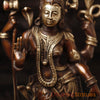 Brass Ardhanarishwar Idol, Timeless Unity, Copper Finish with Golden Hues, 17.5"