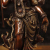 Brass Ardhanarishwar Statue, Divine Luminescence, Copper Finish in Golden Accent, 17.5"