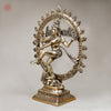 Brass Natraj Idol, Dancing Lord Shiva, Golden Finish 33"