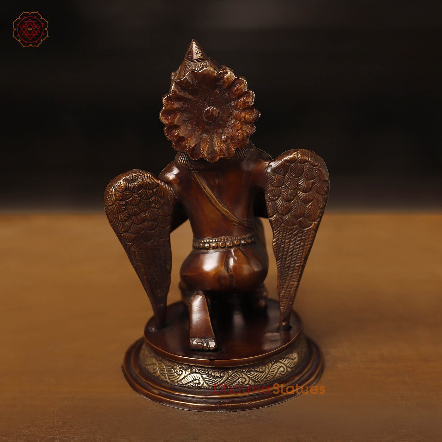 Brass Garuda Seated, Copper Finish 9"