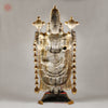 Brass Tirupati Balaji (Venkateshvara), Black finish with Stone Work, 46" Crafted With 100 Hours of Workmanship.