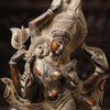 Brass Ardhnarishwar Idol in Rustic Elegance, Divine Heritage, Copper Finish, 16.5"