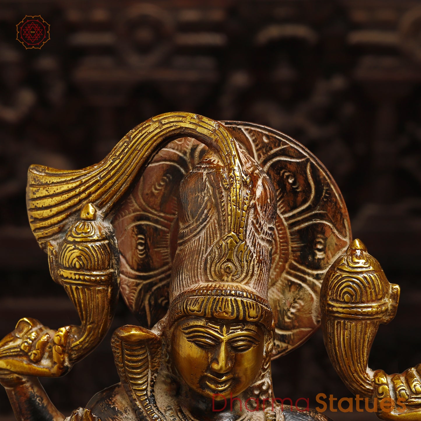 Brass Dancing Shiva, Golden Finish, 12"