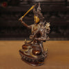 Brass  Manjushree Seated, copper & Gold, 12.5"