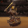 Brass  Manjushree Seated, copper & Gold, 12.5"