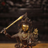 Brass  Manjushree Seated, copper & Gold, 12.5"