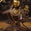 Brass  Manjushree Seated, copper & Gold, 12.5"