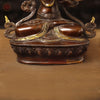 Brass  Manjushree Seated, copper & Gold, 12.5"