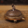 Brass Tortoise Inscense Burner, Antique Gold Finish 5"