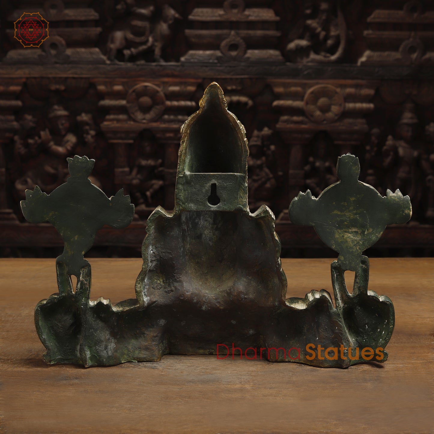 Brass Tirupati Balaji, Natural Patina & Golden Finish, 12"