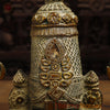 Brass Tirupati Balaji, Natural Patina & Golden Finish, 12"
