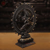 Brass Natraj sculpture, The Artistic Dance of Life, Black Patina and Golden Finish, 14"