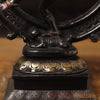 Brass Natraj sculpture, The Artistic Dance of Life, Black Patina and Golden Finish, 14"