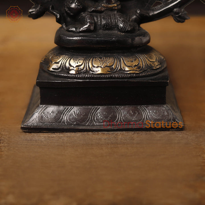 Brass Natraj, Nataraja is a depiction of the Hindu god Shiva as a divine dancer. 14"
