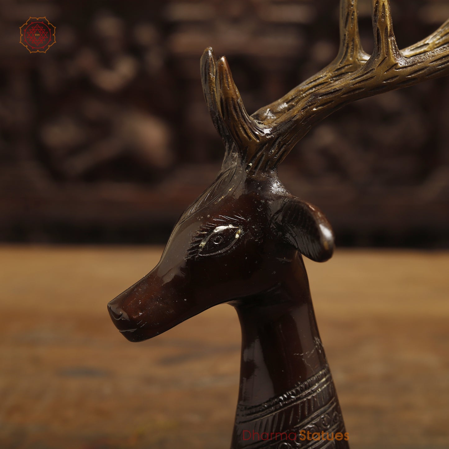 Brass Deer, Copper Finish, 9.5
