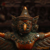 Brass Garuda with Open Wings, Copper Finish, 12"