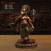 Brass Ganesh Standing on Pedestal, Copper Finish, 19"