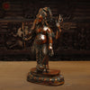 Brass Ganesh Standing on Pedestal, Copper Finish, 19"