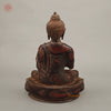 Brass Buddha seated in Blessing Posture, Copper Rustic Finish, 17"