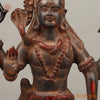 Brass Shiva with Trishul, Copper Rustic Finish, 23"