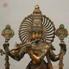 Brass Venugopal Krishna, Green Chola Finish 24"