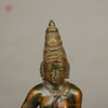 Brass Goddess Parvati, Green Chola Finish 23"