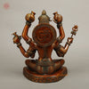 Brass Shiva Seated with 6 Hands , Bronze Finish 14"