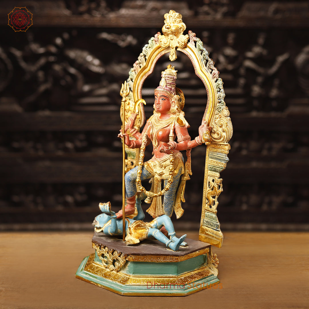 Brass Kaali Standing With frame 21.5" (South Color)