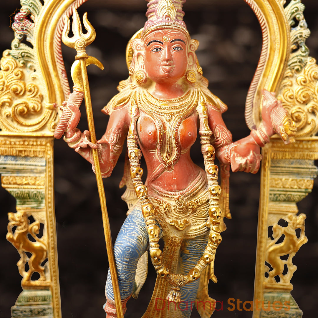 Brass Kaali Standing With frame 21.5" (South Color)