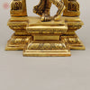 Brass Krishna Standing with Sacred Prabhavali, Fine Golden Finish, 16"